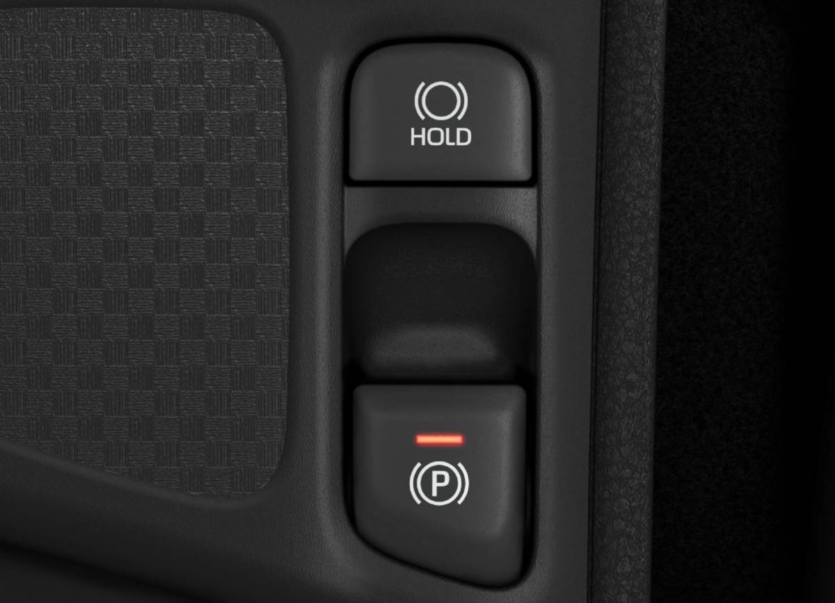 混合動力車型全面標配了電子手煞車,提高了便利性。(圖/豐田提供)