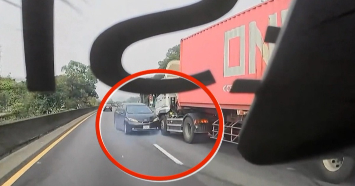 國道驚魂!貨車撞轎車後車喊「見人生跑馬燈」