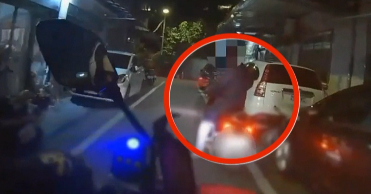 獨家/家門旁違規!騎士謊報身分想逃 揪通緝又毒駕