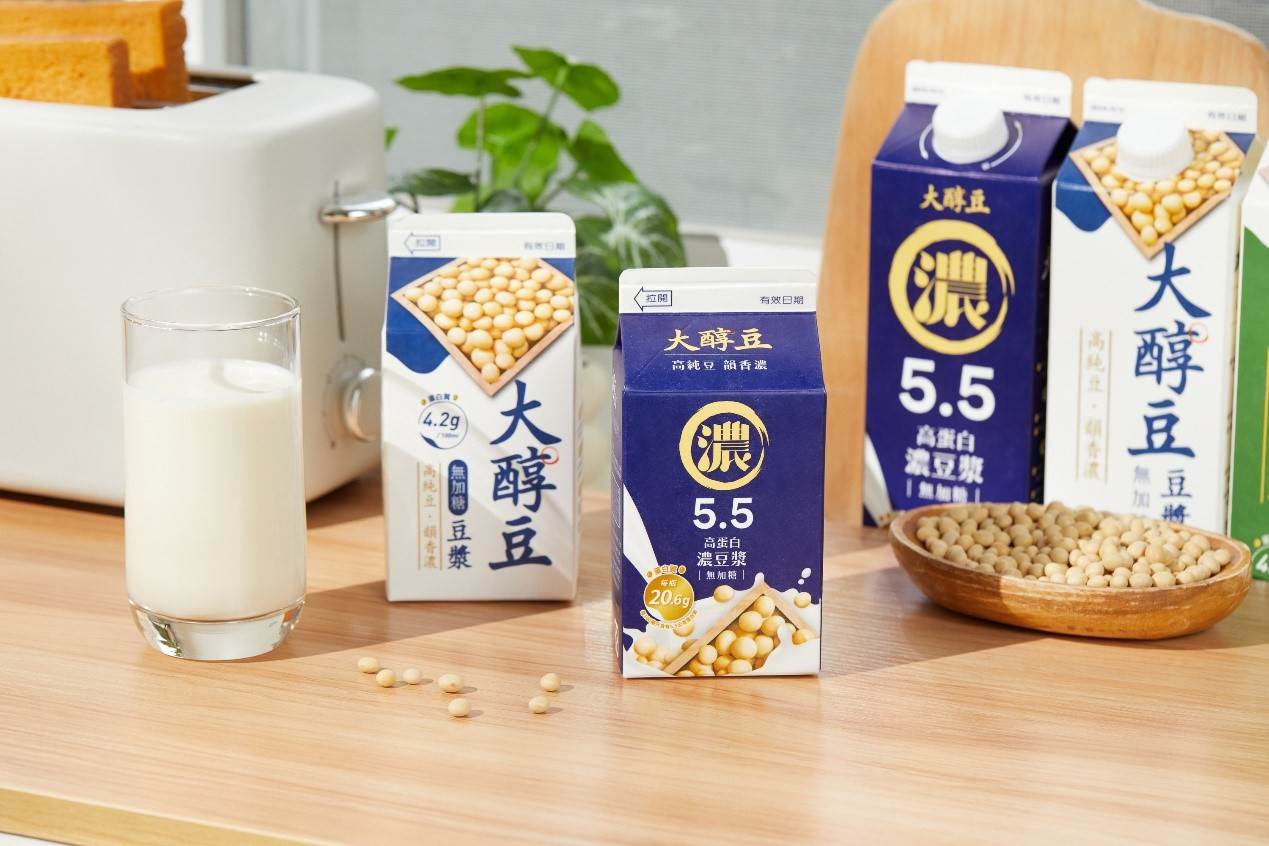 大醇豆 5.5 高蛋白濃豆漿每100毫升提供高達5.5克的優質蛋白質。（圖／大醇豆提供）