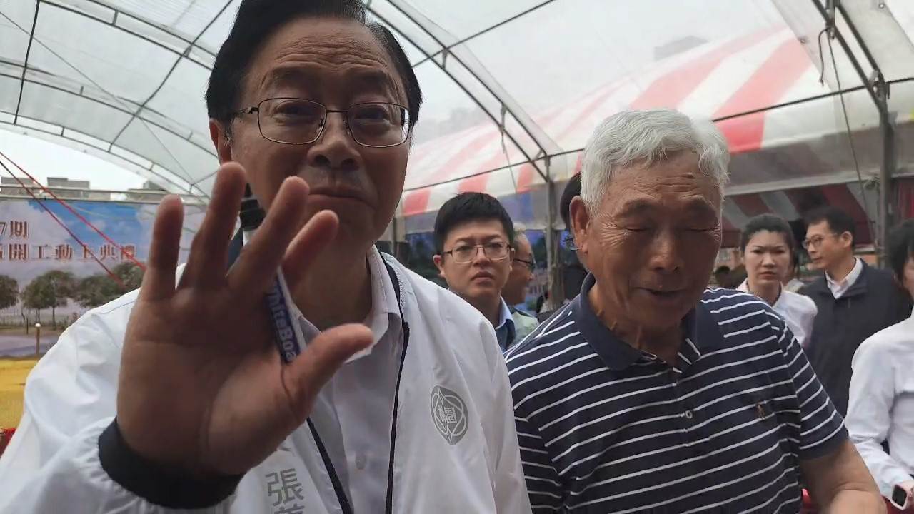 桃園市市長張善政連喊2次「不談」。（圖／東森新聞）