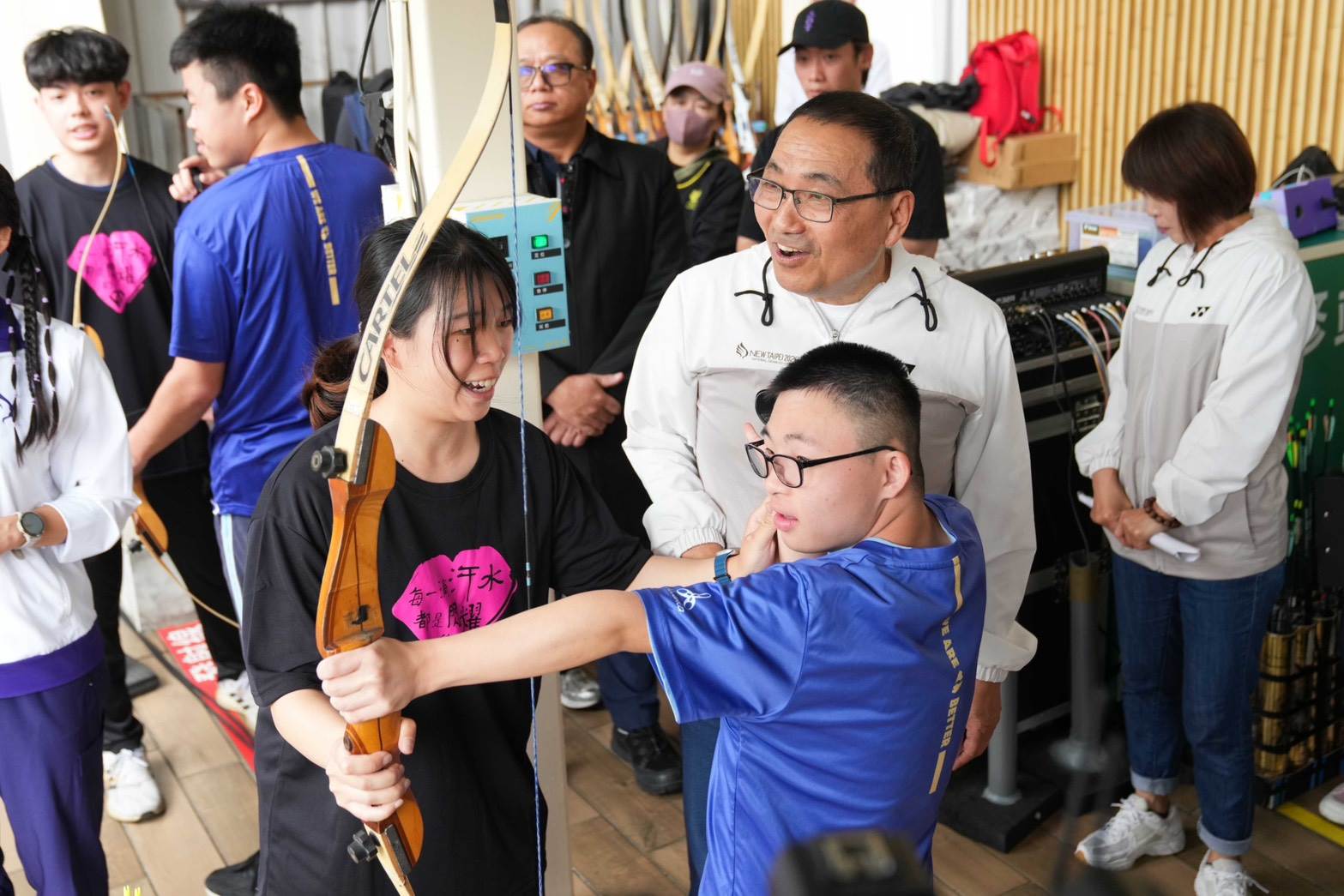 三重運動中心智能射箭場+新北特教學校學生射箭初體驗