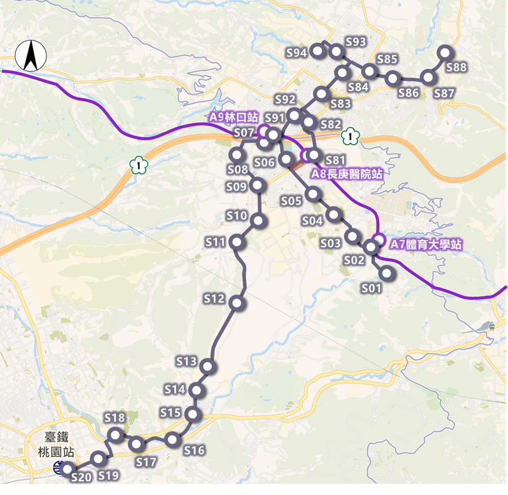 新桃林線路網圖