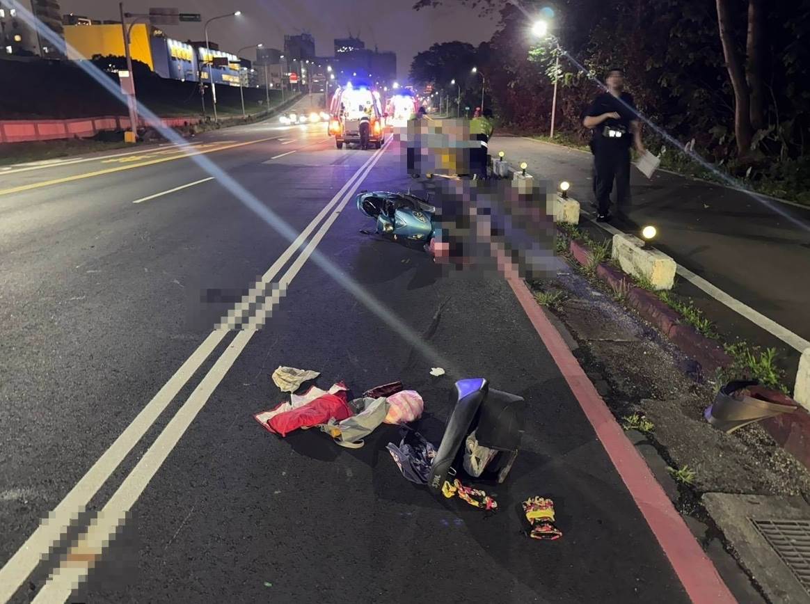 新北市新莊區今日晚間發生一起死亡交通事故。（圖／東森新聞）