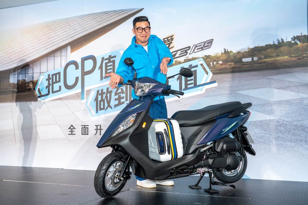 台灣機車品牌SYM三陽機車發表2026年式迪爵125，藝人馬力歐以車主身份出席。（圖／林昱丞攝影）