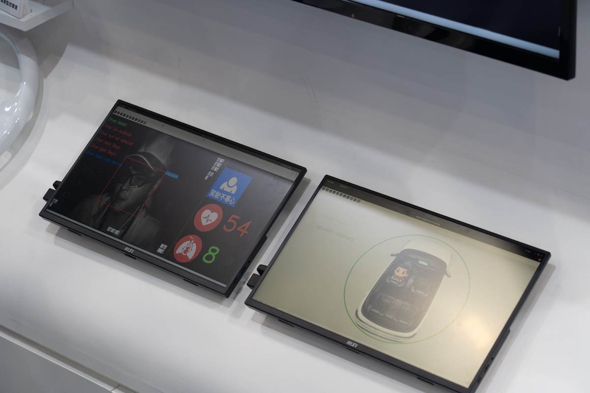 AI全方位智慧座艙有AI駕駛者視線追蹤技術、AI駕駛生理監控、兒童遺留偵測系統（CPD），以及AI車外哨兵監控等功能。（圖／林昱丞攝影