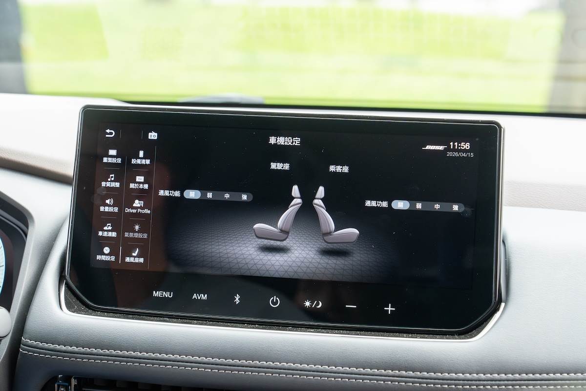 雙前座通風座椅需進到資訊娛樂系統中調整。(圖/林昱丞攝影)