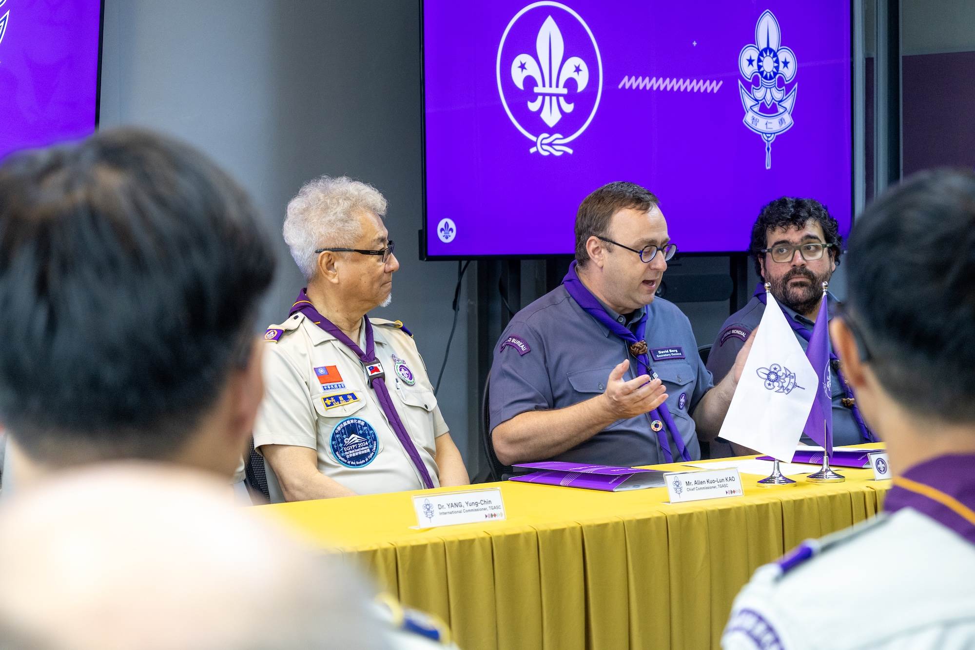 世界童軍總部秘書長DavidBerg致詞