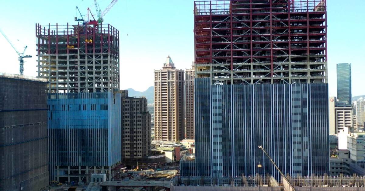 新北第二行政中心預計年底完工。（圖／東森新聞）