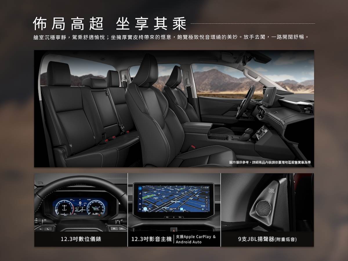 全新HILUX以水平延伸的儀錶台，打造開放且舒適的座艙空間。（圖／和泰汽車提供）