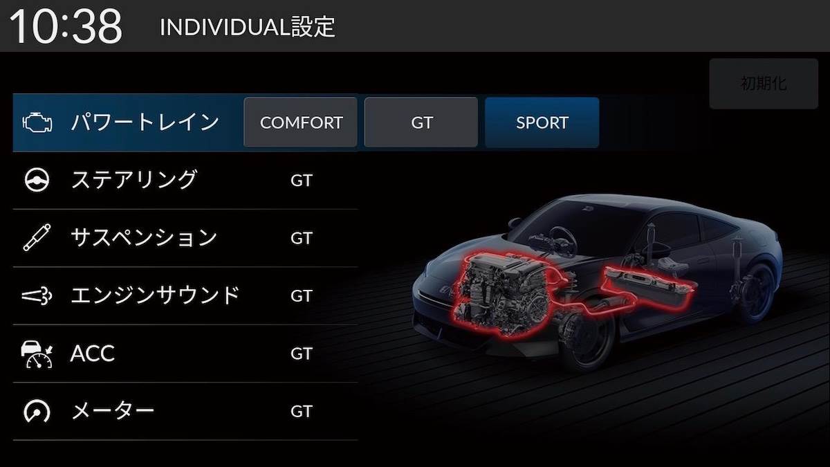 PRELUDE提供COMFORT、GT、SPORT及INDIVIDUAL四段駕駛模式。（圖／Honda Taiwan提供）