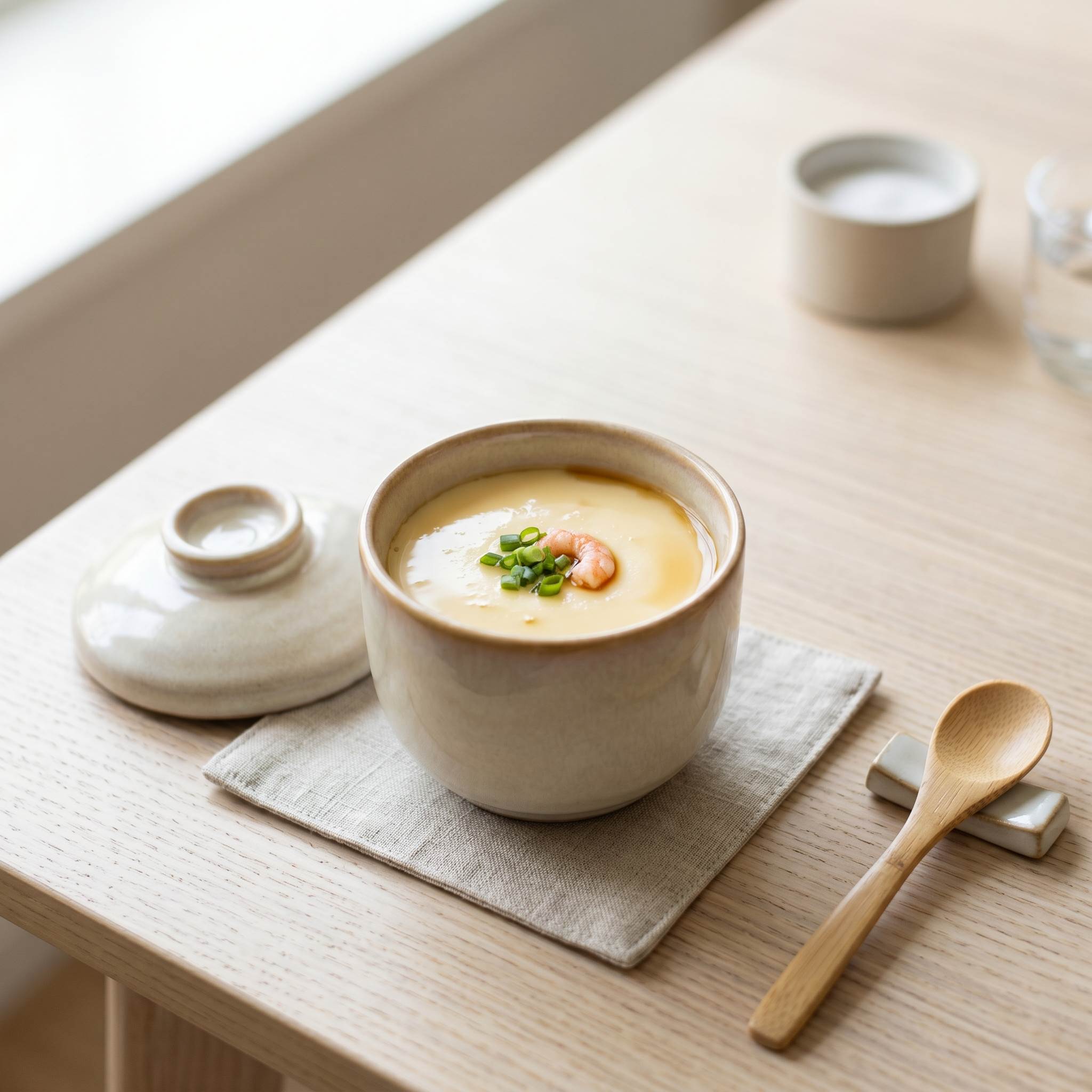 日式風味醬油蒸蛋料理。(圖/GAI生成)