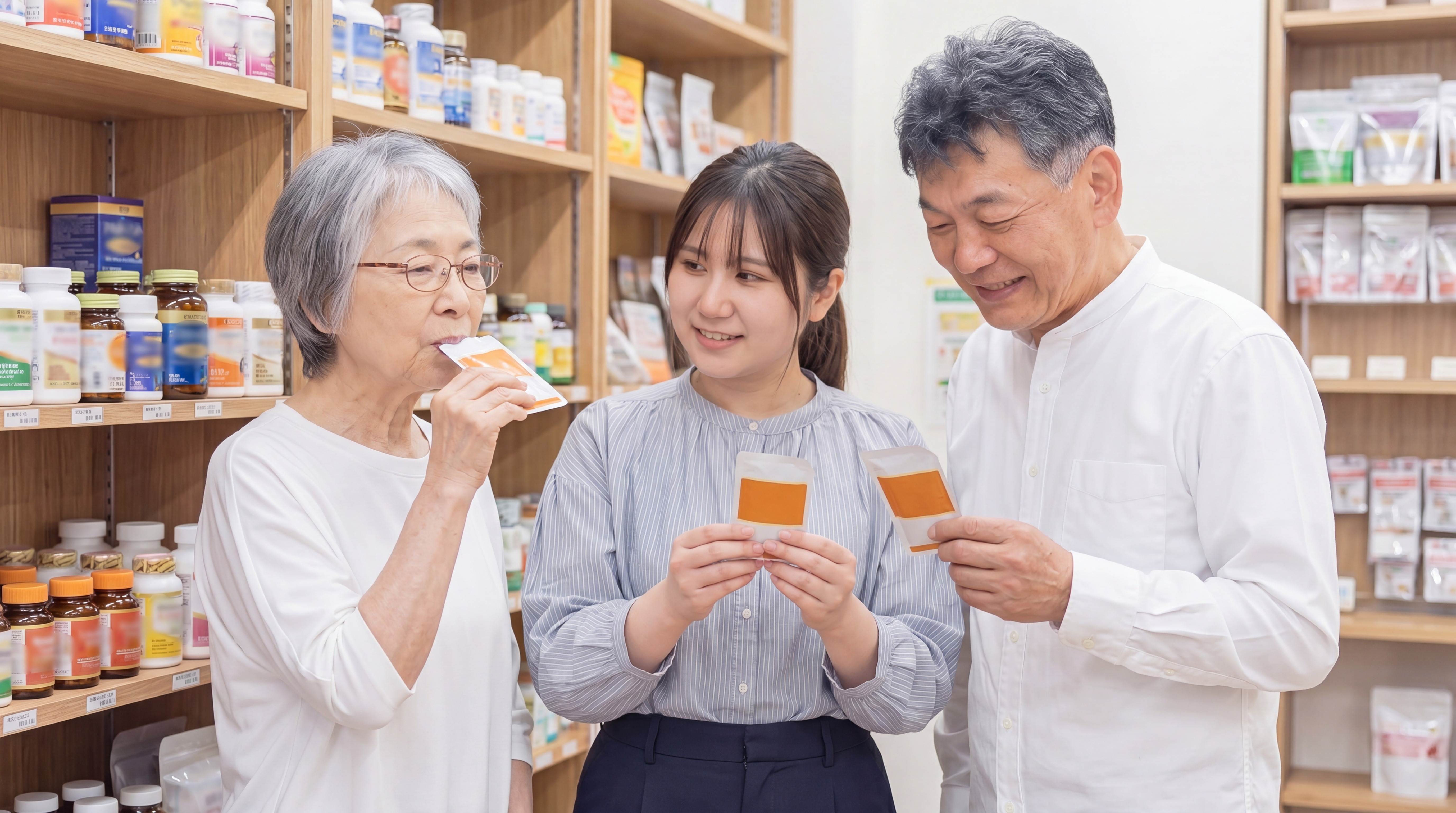 對於吞嚥困難的長輩來說，「喝的葉黃素」是最友善的選擇。（圖／AI生成）