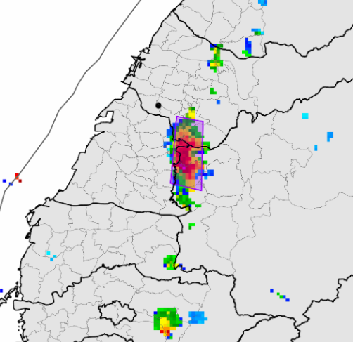 大雷雨中彰投