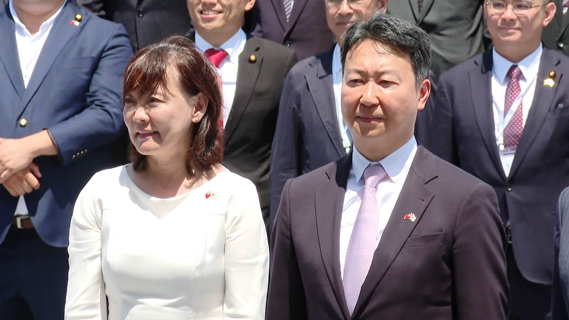 台灣高鐵全新列車N700ST在日本笠戶工廠正式出廠,交通部長陳世凱赴日迎接新車。(圖/東森新聞)