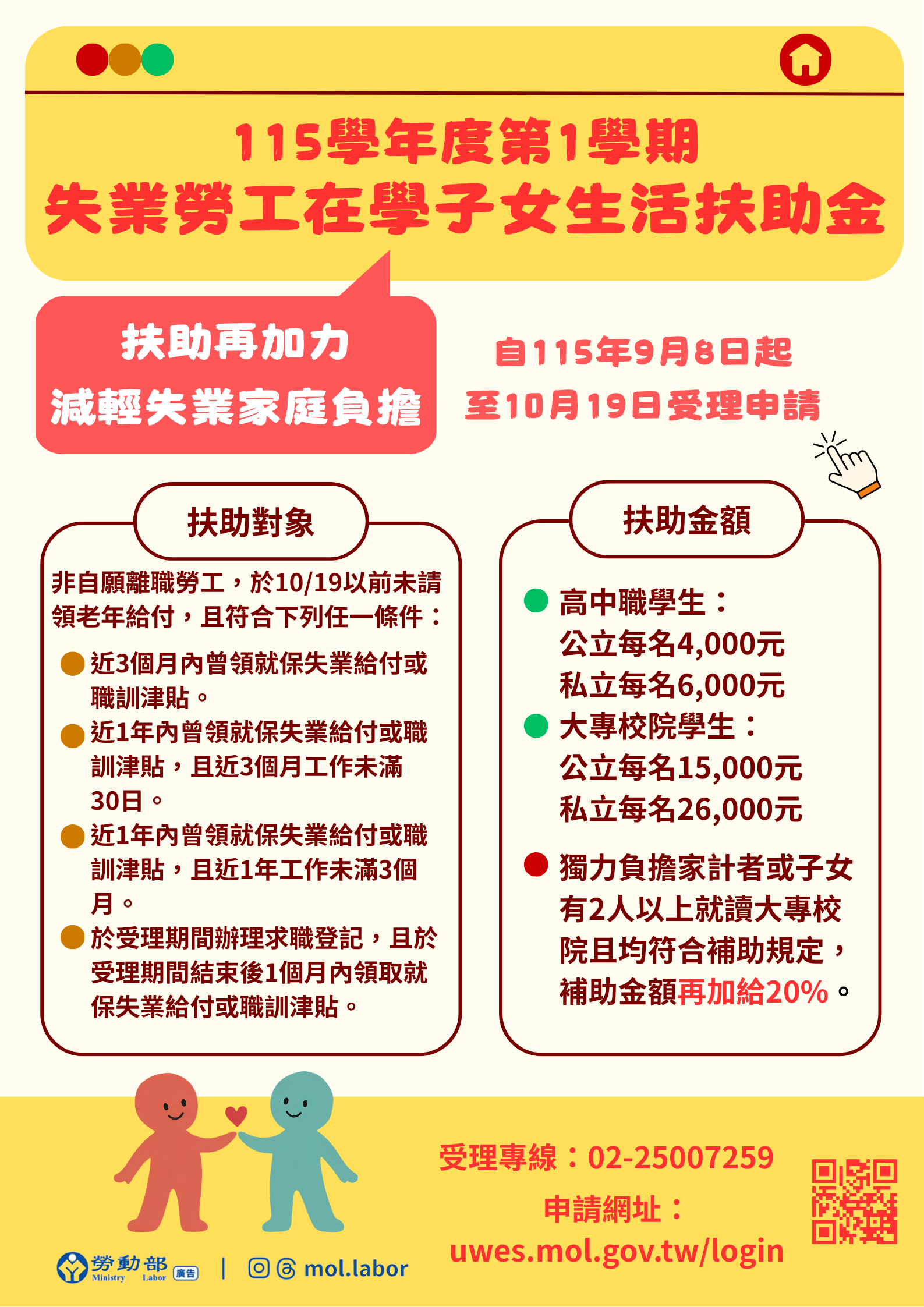附圖_115學年度第1學期-失業勞工在學子女生活扶助金