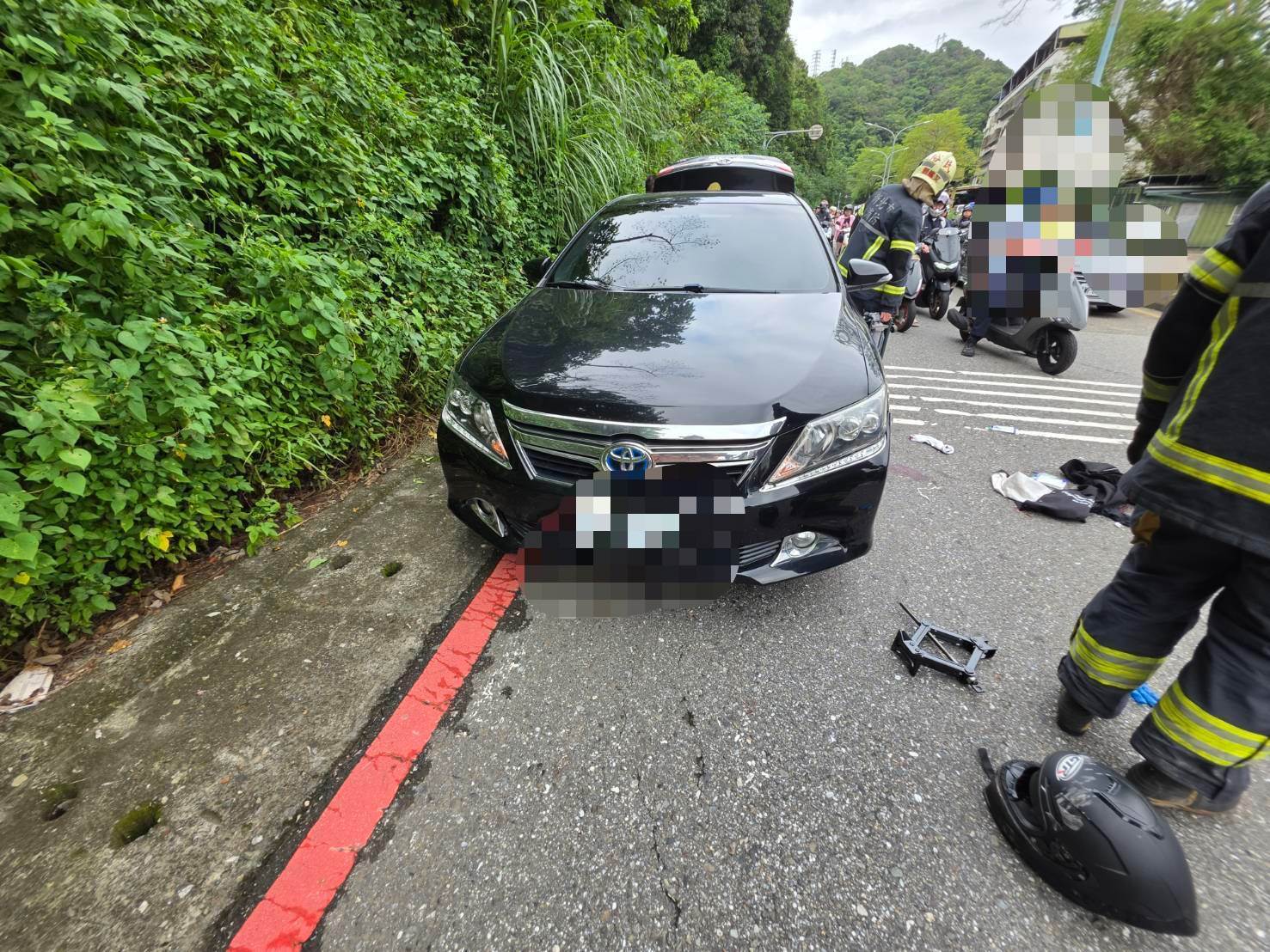 樹林發生一起車禍，騎士受傷送醫。翻攝畫面