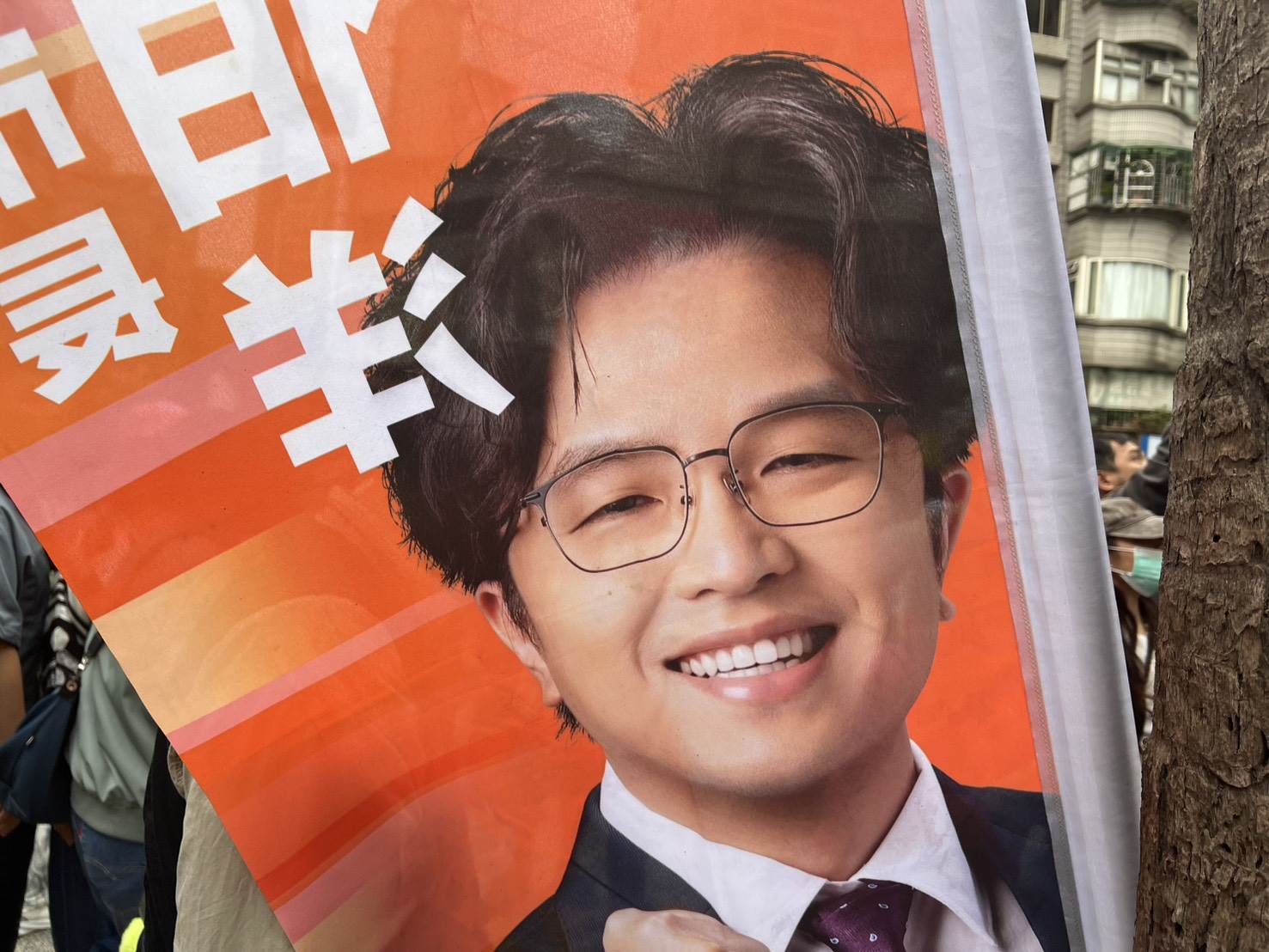 沈伯洋談及選戰也展現正面態度。（圖／東森新聞）