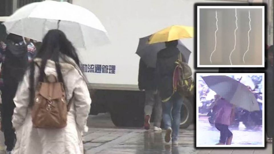雨神回歸!2鋒面接力 送來大雨、雷擊、強風