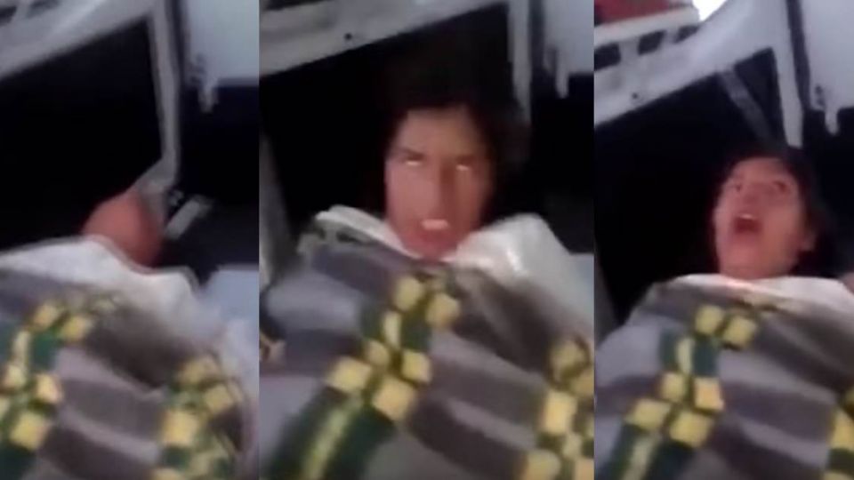 【影片】邪靈附身？女子翻白眼抽蓄不斷低吼：她去地獄了！