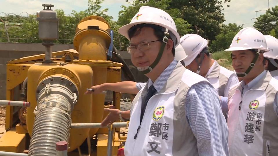 視察「H幹管」排水工程 鄭文燦：桃機不准再淹水