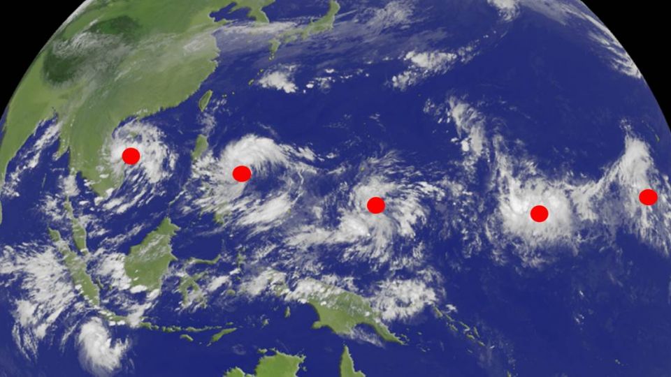 太平洋現5氣壓系統排排站 氣象專家:有的會靠近台灣