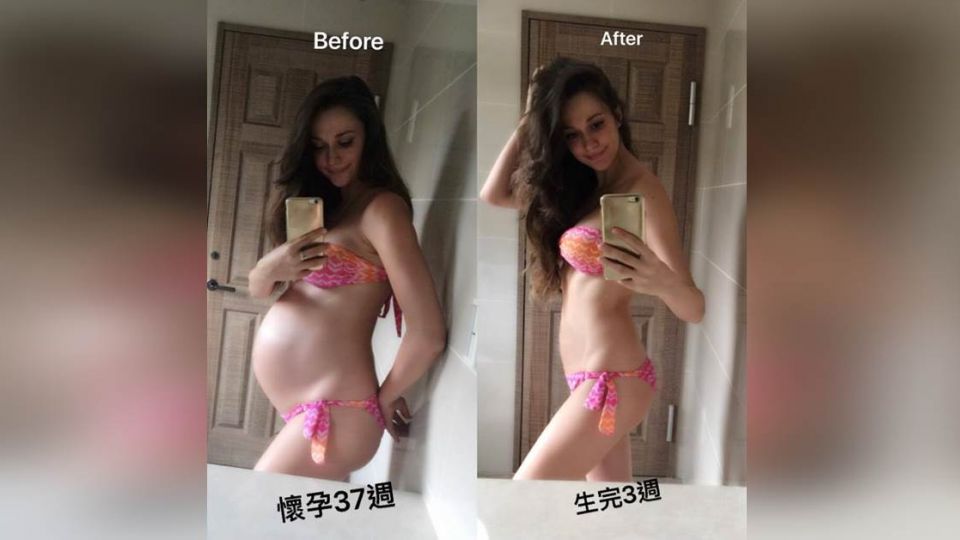 大肚變小腹!混血名模瑞莎產後3周恢復S曲線 網:求解呀
