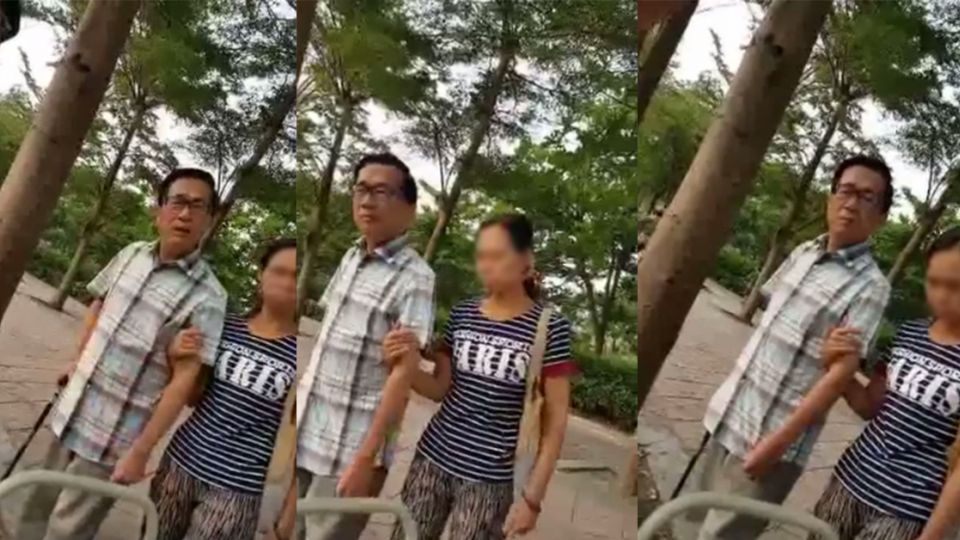 【影片】散步又被拍!陳水扁怒嗆民眾「你知道這是違法的嗎?」