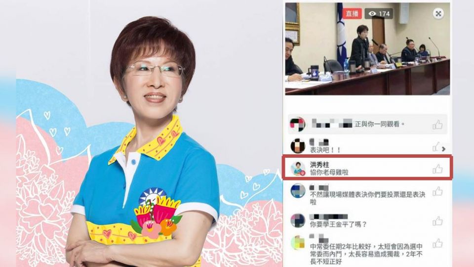 洪秀柱小編爆氣留言「協你老母雞」 網:了不起,母雞!