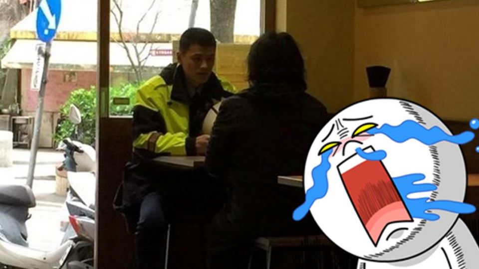 暖警請吃飯「千萬不要放棄希望」 遊民邊哭邊吃