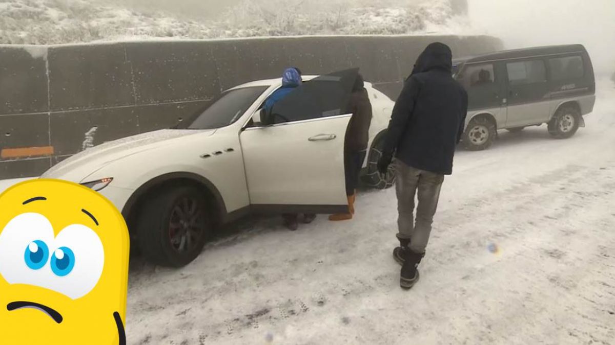 瑪莎拉蒂剛買3天！他衝合歡山追雪…打滑追撞變「目屎那滴」