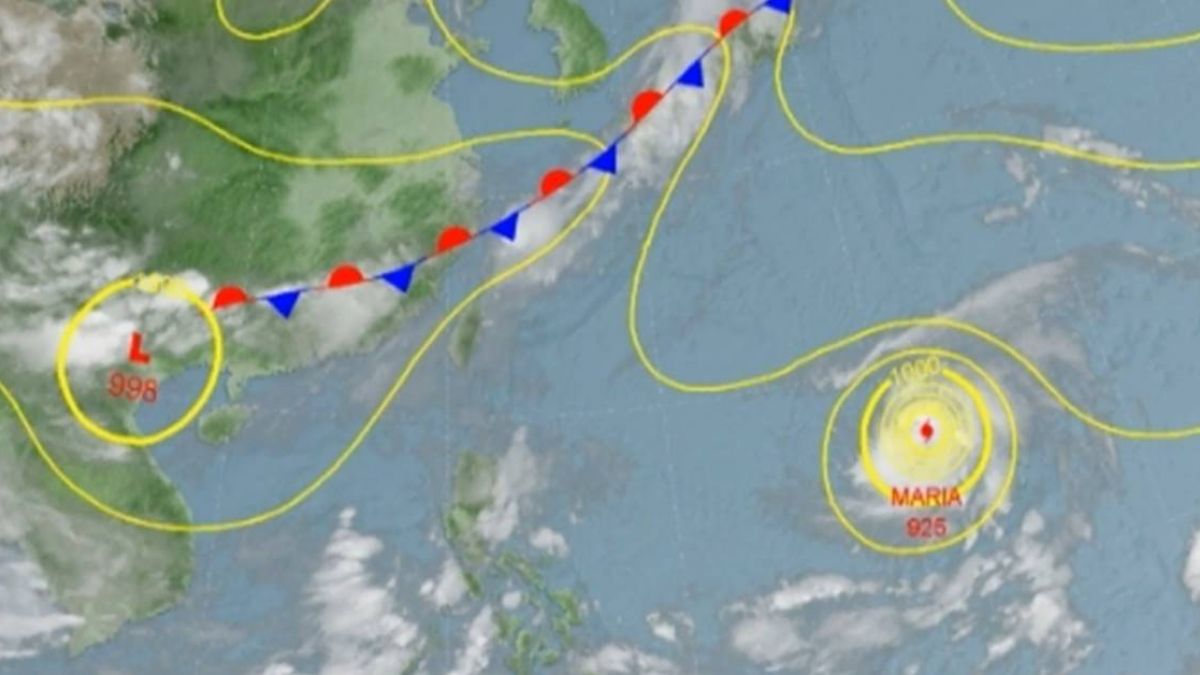 強颱瑪莉亞結構完整 CNN主播驚呼：是頭野獸…韓日嚴陣以待
