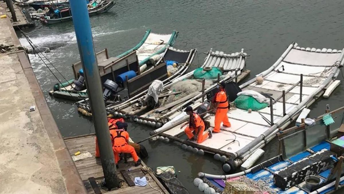 通霄漁港驚見男浮屍 死者頭戴安全帽