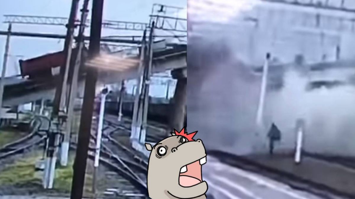 【驚險片】開上4公尺橋樑「整座橋瞬間垮掉」 貨車5秒墜落曝光!